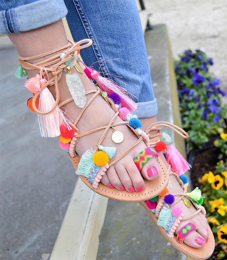 Bohemian shoes style sale