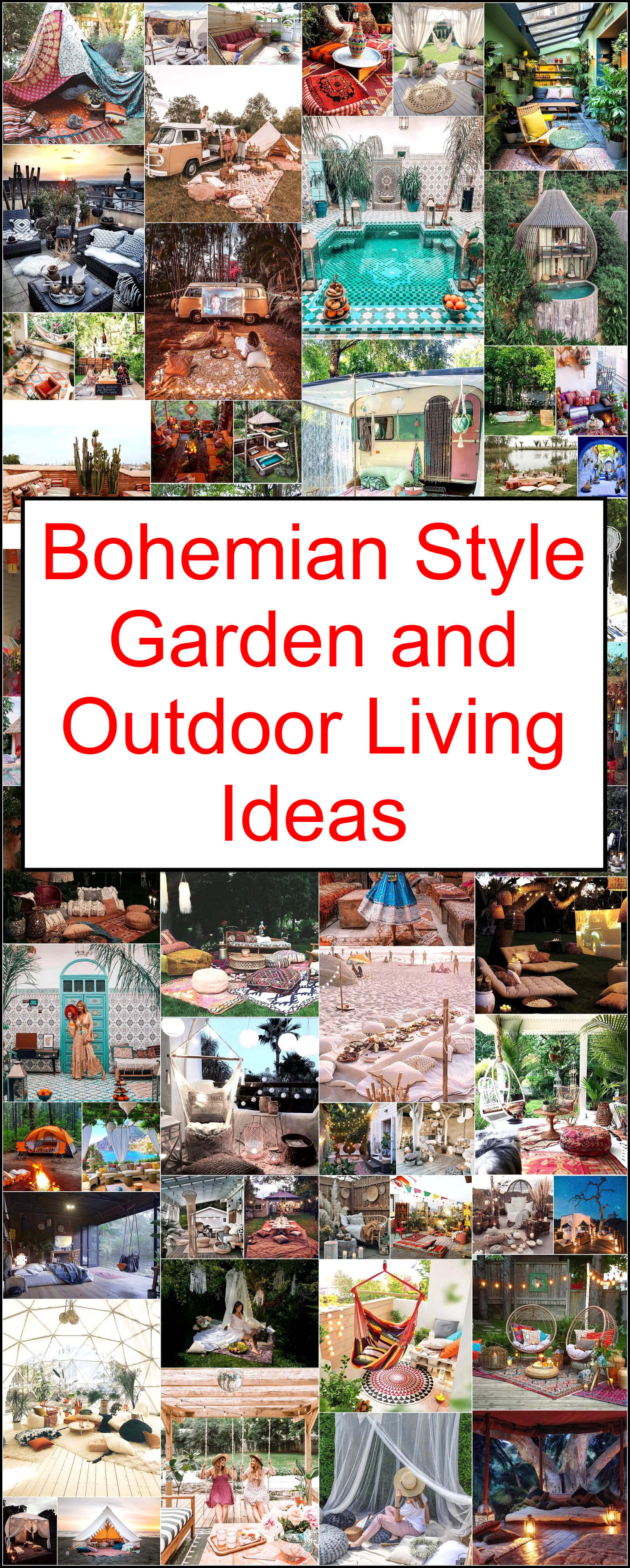 Bohemian Style Garden and Outdoor Living Ideas